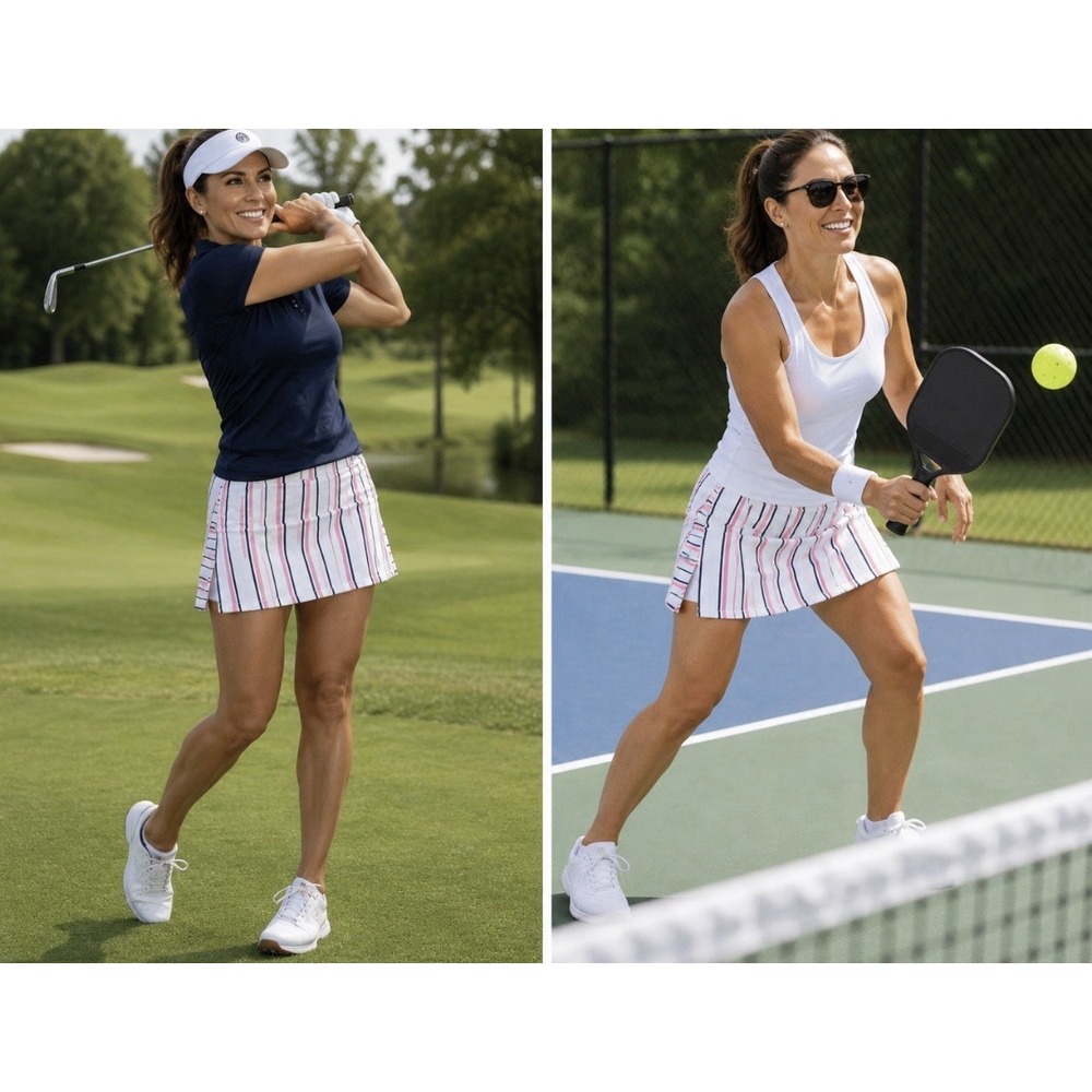 Fairway & Greene Cammie Womens XL Golf Skort Twist Multi colors